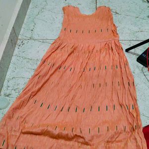 Orange Kurti Frock