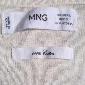 MANGO Pure Cotton White Pullover