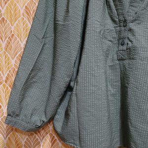 Casual Wear Olive Green Top