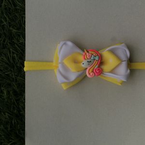 Grosgrain Unicorn Bow(Yellow)