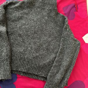 Women Polo Neck Sweatshirt