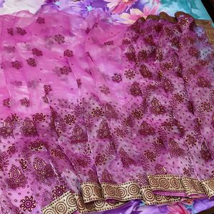 Organza Saree With Printed Design