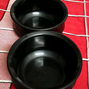 Black 🖤 Melamine Bowl 🥣 (2pcs)