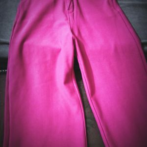 Dark Pink Colour Cotrise Pant