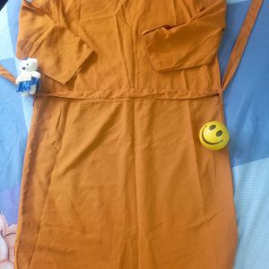 Zima Leto Women Mustard Shirt Dress