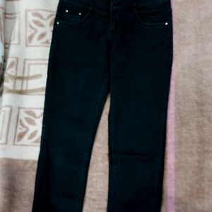 A Black High Waist Jeans