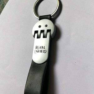 Royal Enfield Leather Keychain