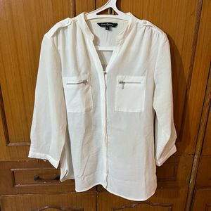 White Casual/Formal Shirt Top | Latin Quarters