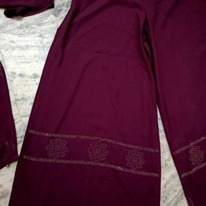 💜Beautiful Violet Designer Kurta And Plazzo Set