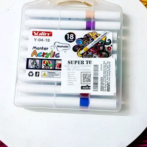 100% New Acrylic 18 Pcs  Marker