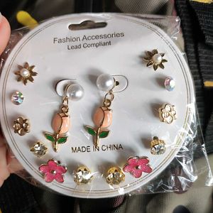 7 Pairs Korean Earings