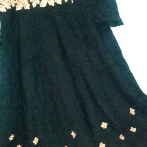 Black Embroidery Frock