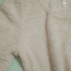 Cozy Winter Textured Sweater Polyester