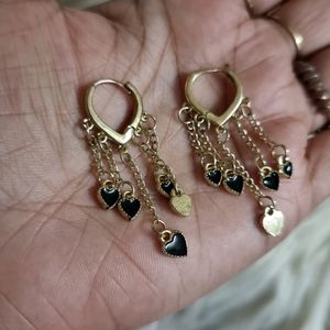 Black Korean Earrings