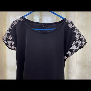 Madame black Sequin Shoulder Top