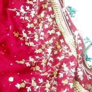 Beautiful Designer Red Suit Heavy Jari Aur Stone W