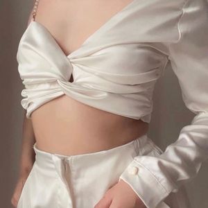 Satin Off White Top