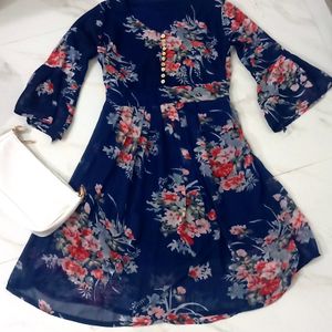 Blue Floral Dress