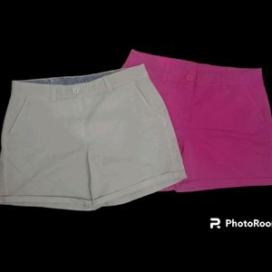 2 Women's shorts Pink+Cream