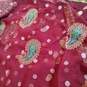 Saree With Stiched Blouse