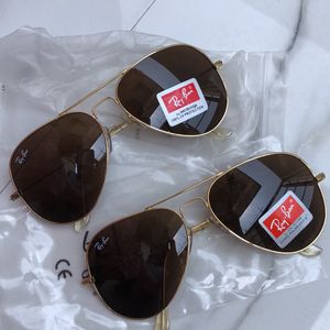 Unisex Aviator Brown Sunglasses