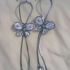 Silver Diamond Stone Beautiful Earings