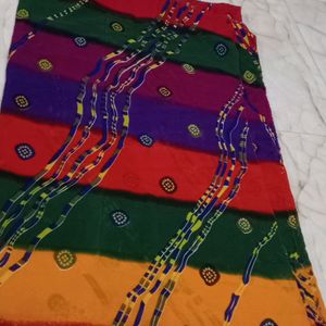 Bandhani Design Saree And Blouse