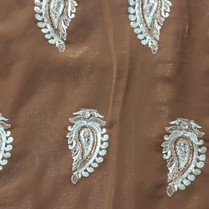 Brown Heavy Ethnic Saree