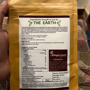 Selling  New Simply Earth Panax Ginseng Powder