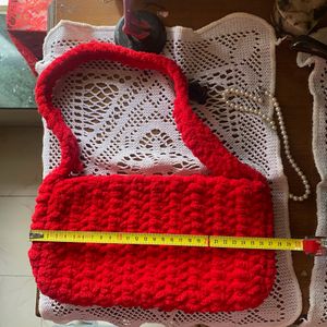 Crocheted Baguette Handbag