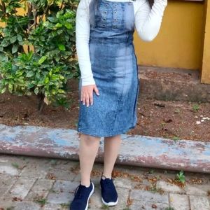 Denim Dungree Dress