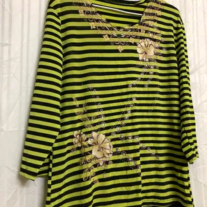 Lime Green Long Sleeve Top