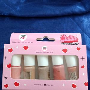 Popxo Nailpaint Kit Of 5 Nailpaints.