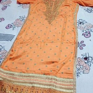 Orange Kurti Set