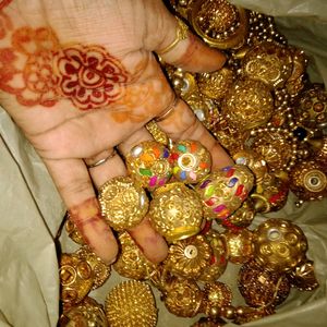 Big Ball Size Golden Beads Mix Material