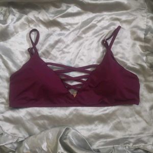 Maroon Padded Designer Bikni Top