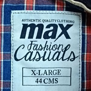 Max Men Checks Slim Fit Cotton Casual Shirt