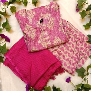 Women Dailywear Kurta Set with Dupatta 💗