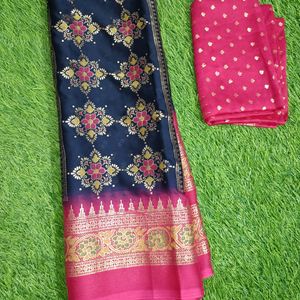 Beautiful Foil Print Saree Trending Sareesin Onlin