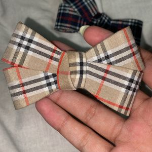 New Bows In Plaid Pattern
