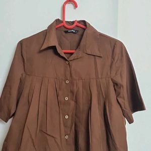 Brown Office Wear Top