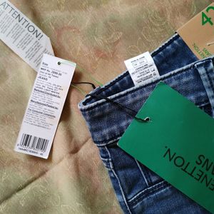 Benetton Women Jeans Tagged Waist Size 41 cm