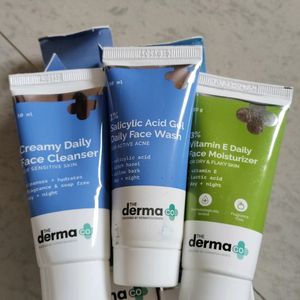 Combo Of 3 Derma Co Cleanser And Moisturizer