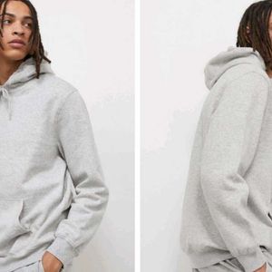 H&M Relaxed Fit Light Grey Hoodie