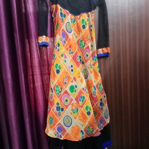 Multicolored Designer Long Suit Dress Anarkali