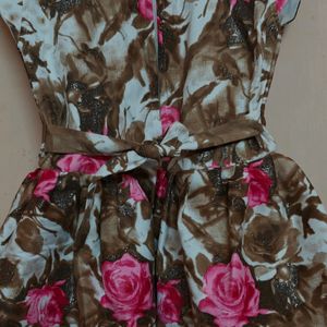 Cotton rose Printed Frock