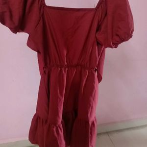 Otabu Zwerlon Brand .. Maroon Colour Dress 👗