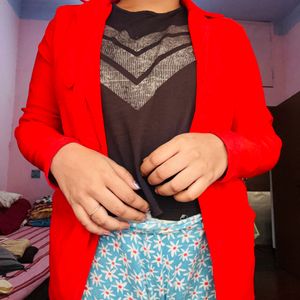 WOMEN RED COAT/BLAZER