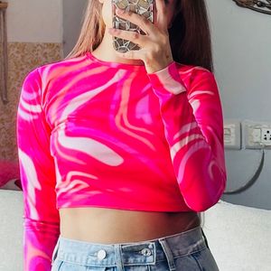 Sss Pink Crop Top