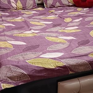 Double Bedsheet With Two Pillow Cover King Size